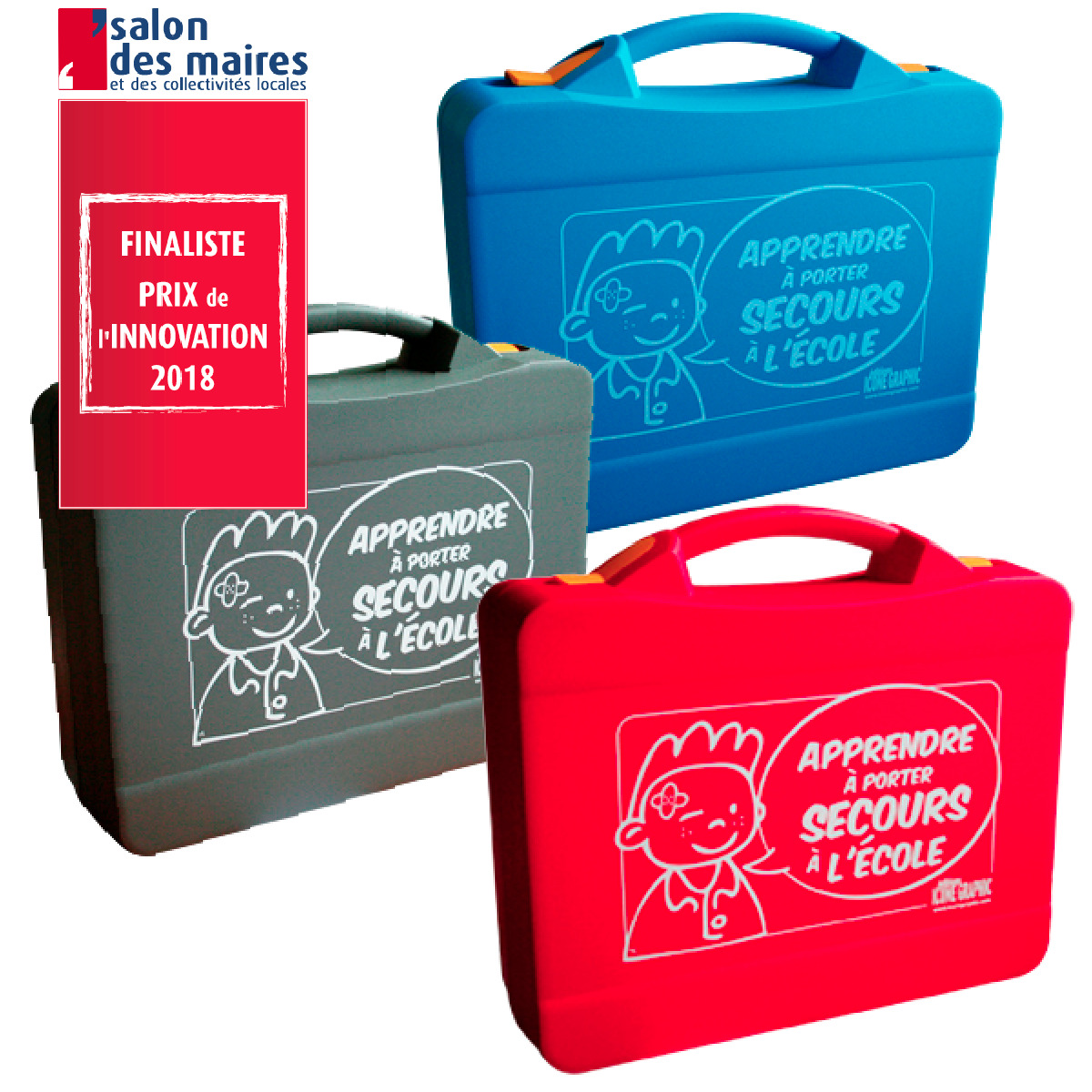 Mallettes pédagogiques apprendre à porter secours à l'école - formation des enfants aux premiers secours - prix du salon des maires